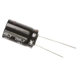 20 pcs - ECA1VHG222 Panasonic 2200μF Aluminium Electrolytic Capacitor 35V dc, Radial, Through Hole - ECA1VHG222