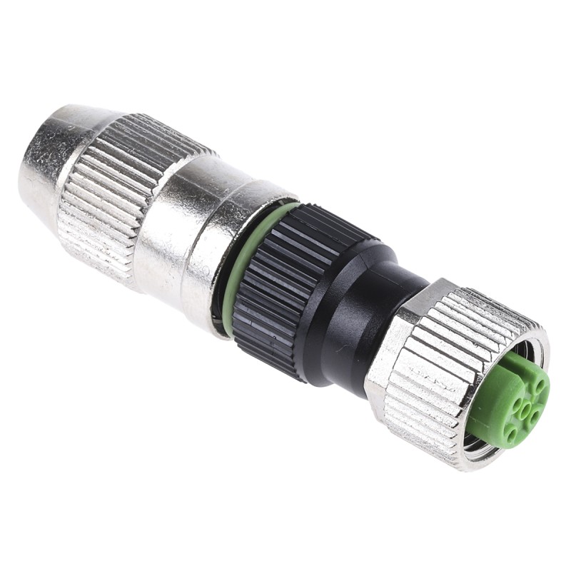 1 pcs - Murrelektronik Circular Connector, 4 Contacts, Cable Mount, M12 Connector, Socket, Female, IP65, IP67, 7000 Series