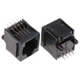 20 pcs - 5520259-4 TE Connectivity 5520259 Series Female RJ45 Socket, Through Hole, Cat3