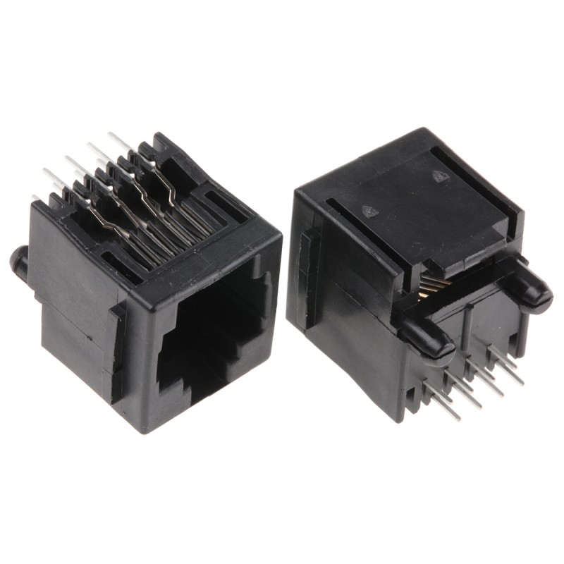 20 pcs - 5520259-4 TE Connectivity 5520259 Series Female RJ45 Socket, Through Hole, Cat3