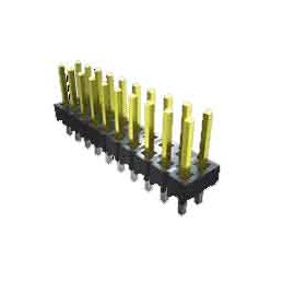 50 pcs - TSW-108-08-T-S-RA Samtec TSW Series Right Angle Through Hole Pin Header, 8 Contact(s), 2.54mm Pitch, 1 Row(s), Unshroud