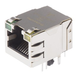 1 pcs - Bel-Stewart MagJack Series Female RJ45 Connector, Through Hole, STP Shield