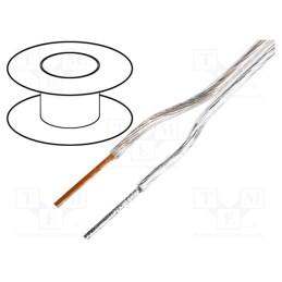 20 m : C105TN - Wire: loudspeaker cable, 2x0.75mm2, stranded, OFC, transparent