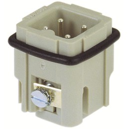 1 pcs - RS PRO Heavy Duty Power Connector Insert, 10A, Male, 4 Contacts