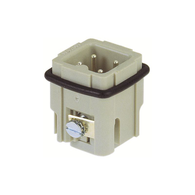 1 pcs - RS PRO Heavy Duty Power Connector Insert, 10A, Male, 4 Contacts