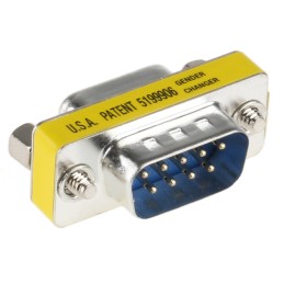 1 pcs - RS PRO D Sub Adapter Male 9 Way D-Sub to Female 9 Way D-Sub