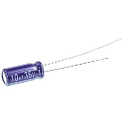 600 pcs - ECA1VM100 Panasonic 10μF Aluminium Electrolytic Capacitor 35V dc, Radial, Through Hole - ECA1VM100