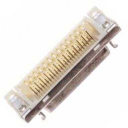 1 pcs - 3M, 102 Female 50 Pin Right Angle Through Hole PCB Socket 1.27mm Pitch, Solder, Quick Latch