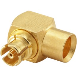 1 pcs - Rosenberger Mini-SMP Series, jack Cable Mount, 50Ω, Solder Termination, Right Angle Body