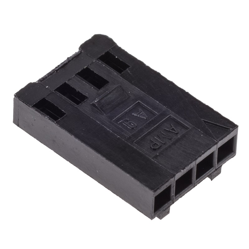 50 pcs - 102241-2 TE Connectivity, AMPMODU MOD IV Female Connector Housing, 2.54mm Pitch, 4 Way, 1 Row