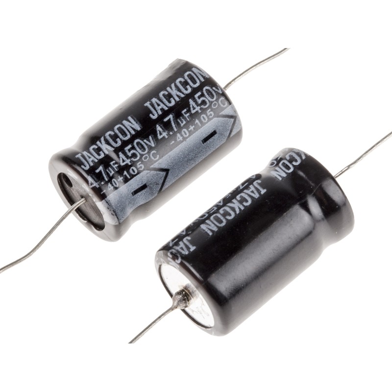 20 pcs - RS PRO 4.7μF Aluminium Electrolytic Capacitor 450V dc, Axial, Through Hole