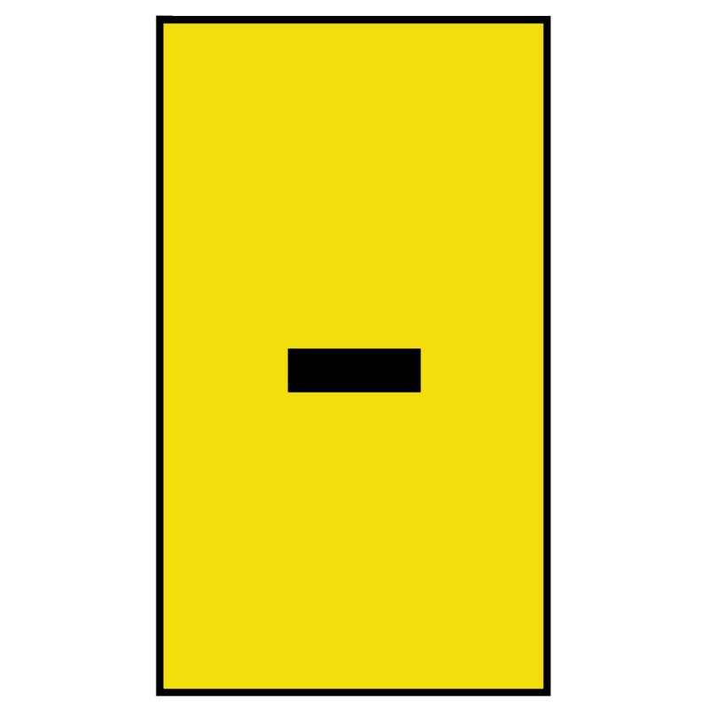 1 Bag of 500 - HellermannTyton HO85 Slide On Cable Markers, Black on Yellow, Pre-printed '-', 1.8 - 6.3mm Cable