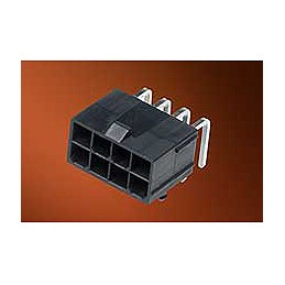 20 pcs - 50-36-2462 Molex Mini-Fit Jr. Series Right Angle Through Hole PCB Header, 6 Contact(s), 4.2mm Pitch, 2 Row(s), Shrouded