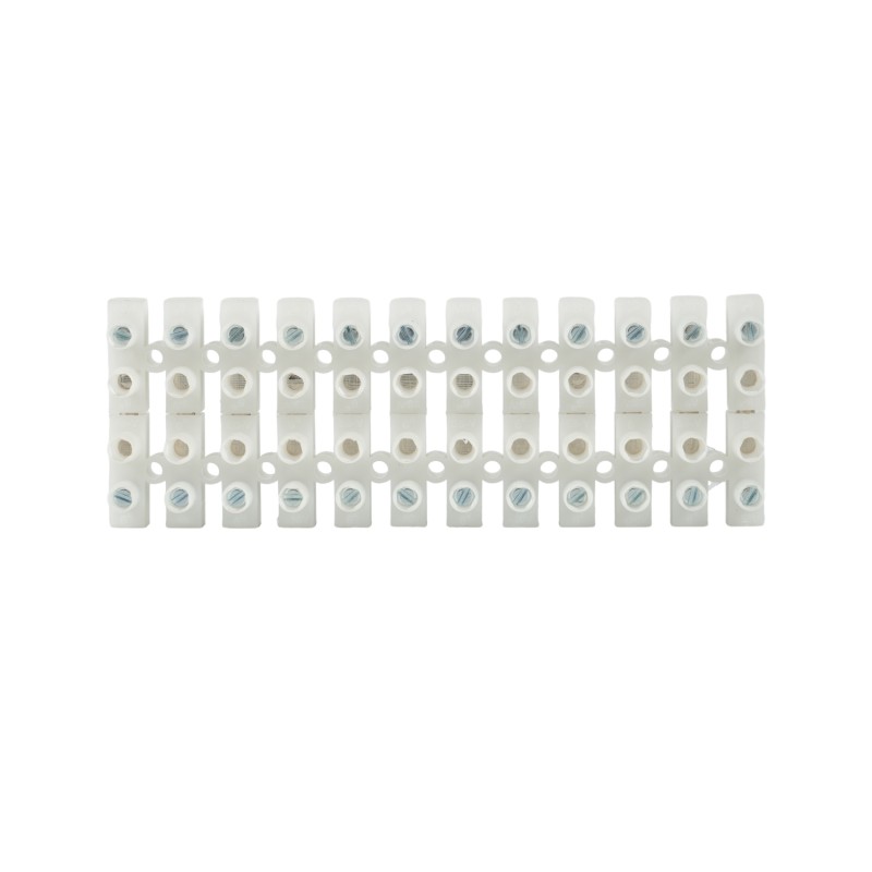 1 pcs - RS PRO Non-Fused Terminal Block, 12-Way, 5 - 32A, 10 AWG Wire, Screw Termination