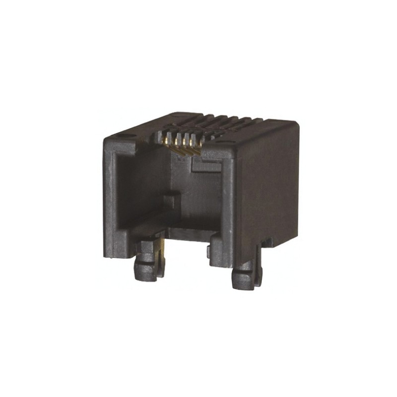 5 pcs - Amphenol ICC MOD JACK Series Female RJ45 Connector, Through Hole, Cat3