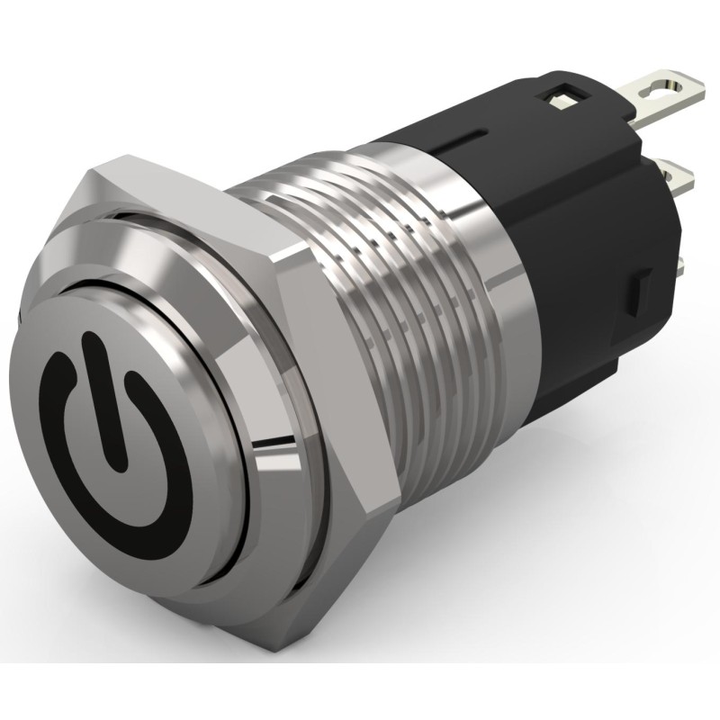 1 pcs - EAO 82 Series Push Button Switch, Latching, Panel Mount, 16mm Cutout, SPDT, 240V, IP65, IP67