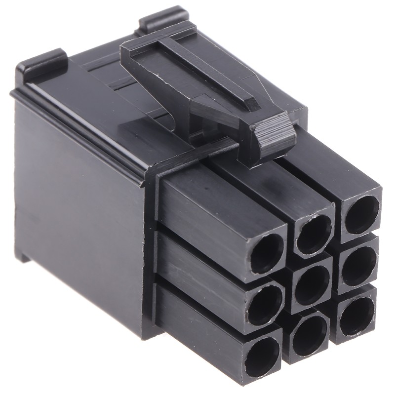 1 pcs - TE Connectivity, Mini-Universal MATE-N-LOK Male Connector Housing, 4.2mm Pitch, 9 Way, 3 Row