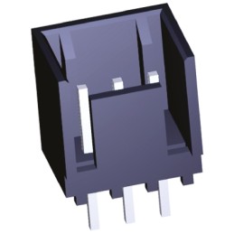 50 pcs - 2-644861-3 TE Connectivity MTA-100 Series Straight Through Hole PCB Header, 3 Contact(s), 2.54mm Pitch, 1 Row(s), Shrou