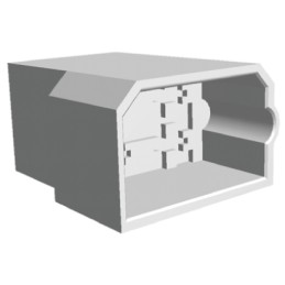 50 pcs - 180901 TE Connectivity, FASTIN-FASTON .250 4 Way Nylon Crimp Terminal Housing, 0.25in Tab Size, Natural