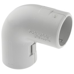 1 Pack of 5 - Schneider Electric 90° Elbow, Conduit Fitting, 20mm Nominal Size, PVC, Grey