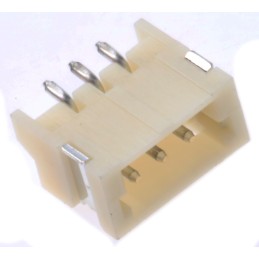 50 pcs - S3B-ZR-SM4A-TF (LF)(SN) JST ZH Series Right Angle Surface Mount PCB Header, 3 Contact(s), 1.5mm Pitch, 1 Row(s), Shroud