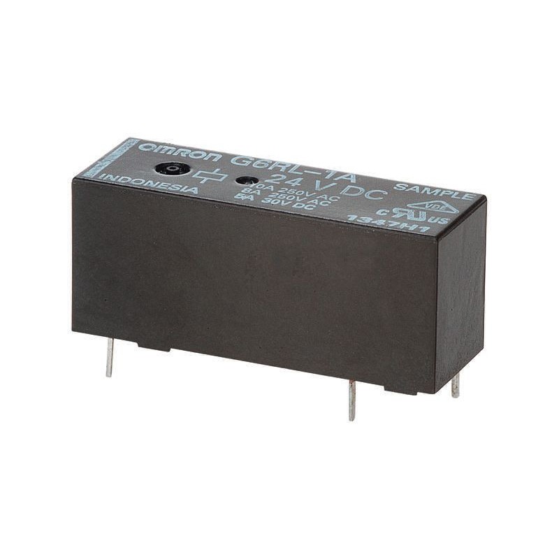 1 pcs - Omron PCB Mount Power Relay, 24V dc Coil, 10A Switching Current, SPST