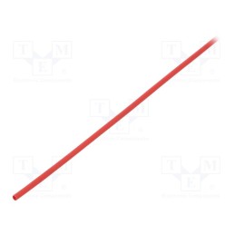 20 m : GTM 1206 R - Heat shrink sleeve, glueless, 2: 1, 1.2mm, L: 1m, red, polyolefine