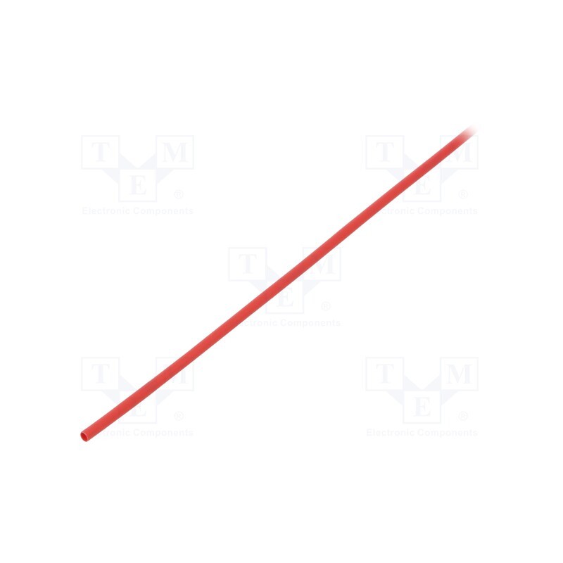 20 m : GTM 1206 R - Heat shrink sleeve, glueless, 2: 1, 1.2mm, L: 1m, red, polyolefine