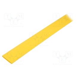 20 m : GTM 1206 Y - Heat shrink sleeve, glueless, 2: 1, 1.2mm, L: 1m, yellow