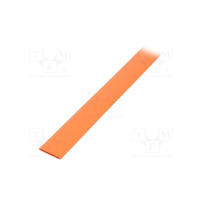 10 m : GTM 1264 O - Heat shrink sleeve, glueless, 2: 1, 12.7mm, L: 1m, orange