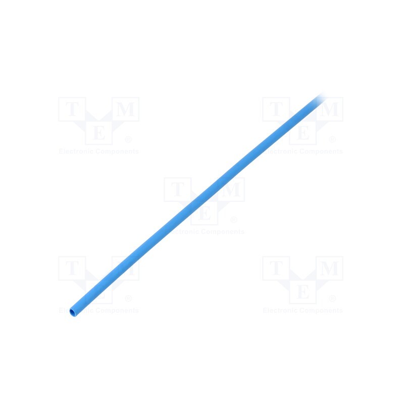 20 m : GTM 1608 B - Heat shrink sleeve, glueless, 2: 1, 1.6mm, L: 1m, blue, polyolefine