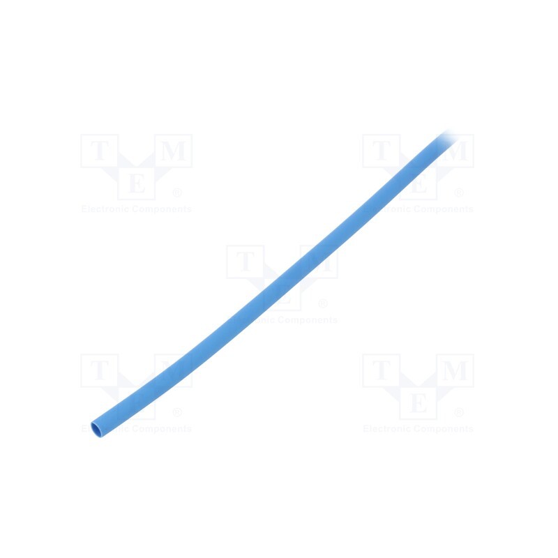 20 m : GTM 2412 B - Heat shrink sleeve, glueless, 2: 1, 2.4mm, L: 1m, blue, polyolefine