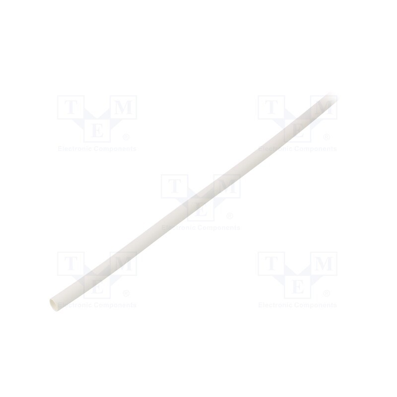 20 m : GTM 2412 W - Heat shrink sleeve, glueless, 2: 1, 2.4mm, L: 1m, white, polyolefine