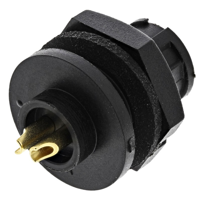 1 pcs - Switchcraft Circular Connector, 2 Contacts, Panel Mount, Subminiature Connector, Socket, Female, IP67, MICRO-CON-X