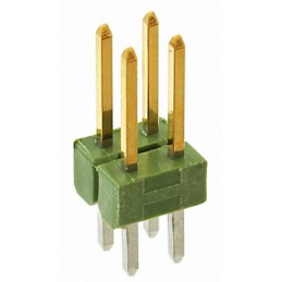 50 pcs - 826632-2 TE Connectivity AMPMODU MOD II Series Straight Through Hole Pin Header, 4 Contact(s), 2.54mm Pitch, 2 Row(s), 