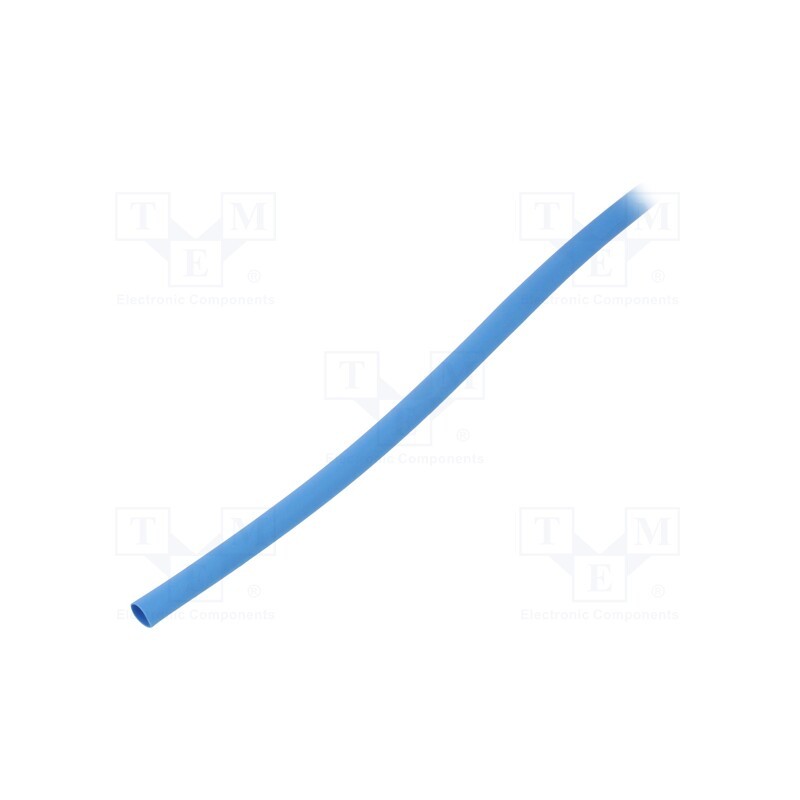 20 m : GTM 3216 B - Heat shrink sleeve, glueless, 2: 1, 3.2mm, L: 1m, blue, polyolefine