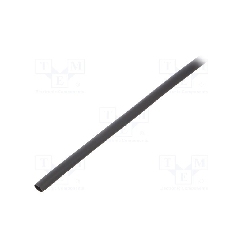 20 m : GTM 3216 BK - Heat shrink sleeve, glueless, 2: 1, 3.2mm, L: 1m, black, polyolefine
