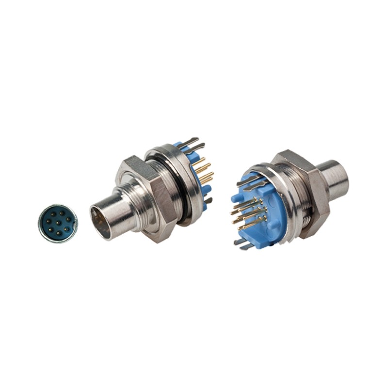 1 pcs - TE Connectivity Circular Connector, 8 Contacts, Panel Mount, Subminiature Connector, Plug, Male, IP65, TRIAD 01 Series
