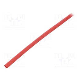 20 m : GTM 3216 R - Heat shrink sleeve, glueless, 2: 1, 3.2mm, L: 1m, red, polyolefine