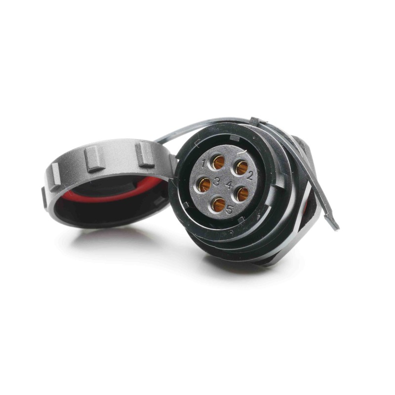 1 pcs - RS PRO Circular Connector, 5 Contacts, Panel Mount, Socket, Female, IP67