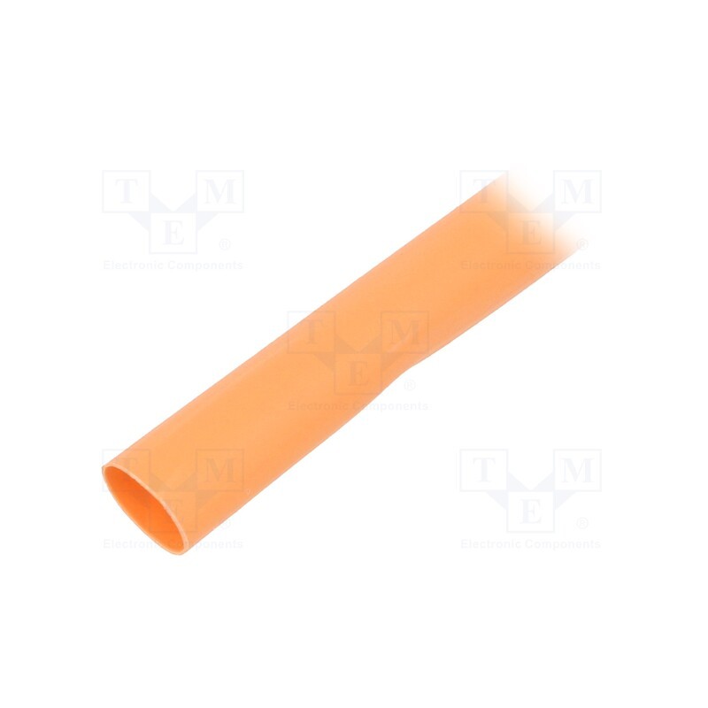 20 m : GTM 6432 O - Heat shrink sleeve, glueless, 2: 1, 6.4mm, L: 1m, orange