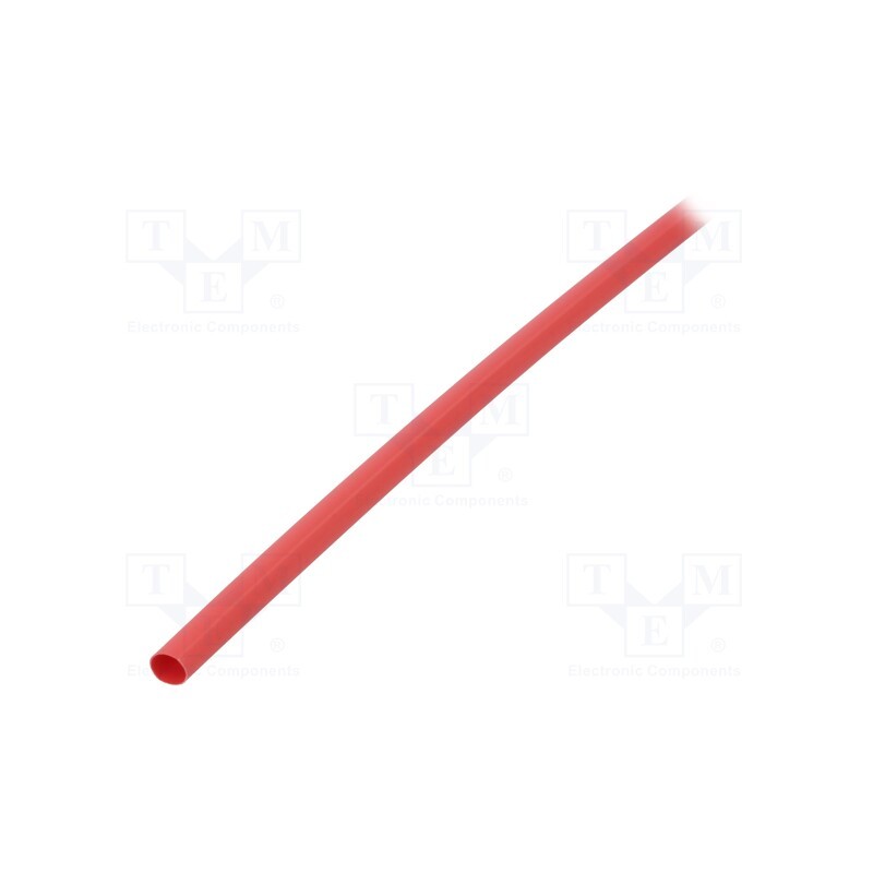 20 m : GTM 6432 R - Heat shrink sleeve, glueless, 2: 1, 6.4mm, L: 1m, red, polyolefine
