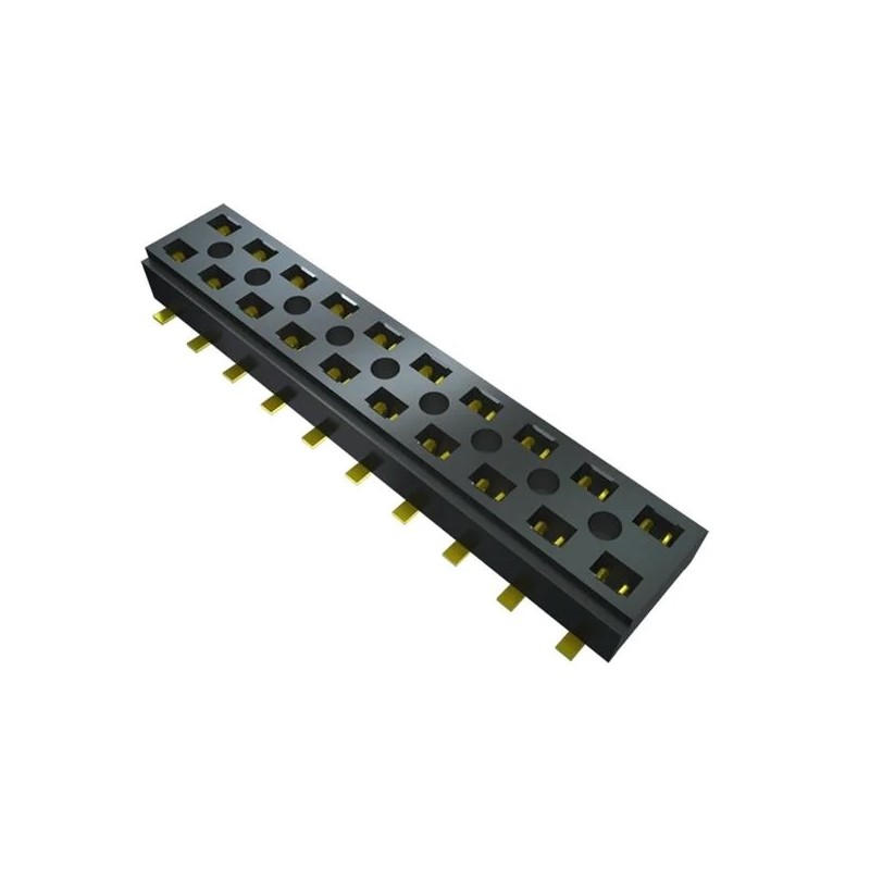 5 pcs - Samtec CLT Series Vertical Surface Mount PCB Socket, 4-Contact, 2-Row, 2mm Pitch, Through Hole Termination