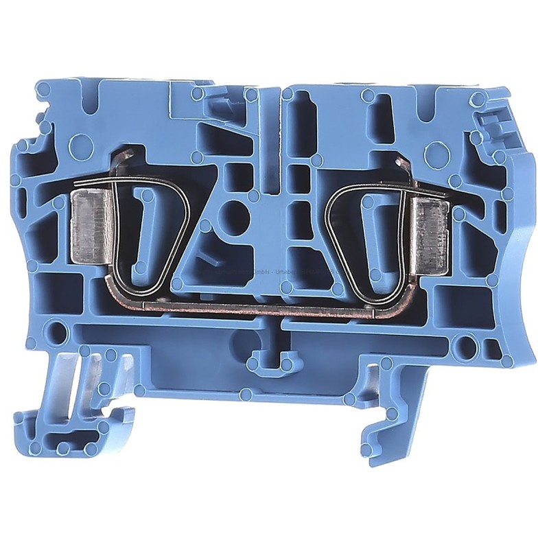 20 pcs - 1632060000 Weidmuller ZDU Series Blue Standard Din Rail Terminal, 4mm², Single-Level, Clamp Termination