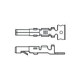 1000 pcs - TE Connectivity Commercial MATE-N-LOK Series Female Crimp Terminal, 17AWG Min, 13AWG Max