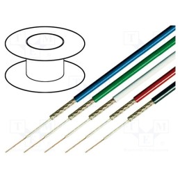 20 m : RGB75-BLACK - Wire: coaxial, RGB75, stranded, OFC, PVC, black, 100m, Øcable: 2.8mm
