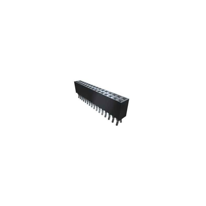 50 pcs - SSQ-102-01-T-S Samtec SSQ Series Straight Through Hole Mount PCB Socket, 2-Contact, 1-Row, 2.54mm Pitch, Solder Termina