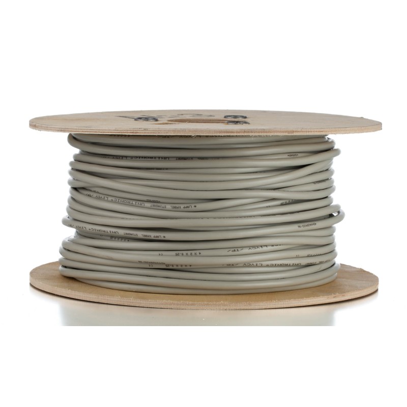 1 Reel of 100 M - Lapp Twisted Pair Data Cable, 4 Pairs, 0.25 mm², 8 Cores, 24 AWG, Screened, 100m, Grey Sheath