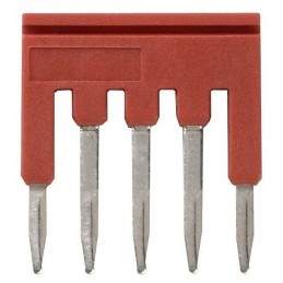 50 pcs - XW5S-P1.5-5RD XW5S Short Bar for use with XW5G-P1.5-5 Grounding Terminal Block, XW5T-P1.5-5 Feed Through Terminal Block