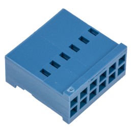 50 pcs - 281839-6 TE Connectivity, AMPMODU HE13/HE14 Female Connector Housing, 2.54mm Pitch, 12 Way, 2 Row
